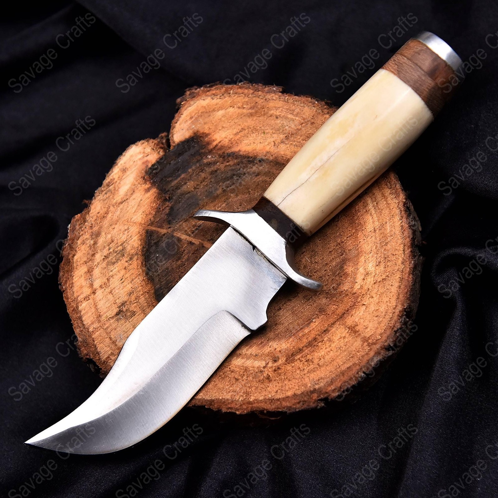 9.5″ Stainless Steel Hunting Knife – Bone Handle