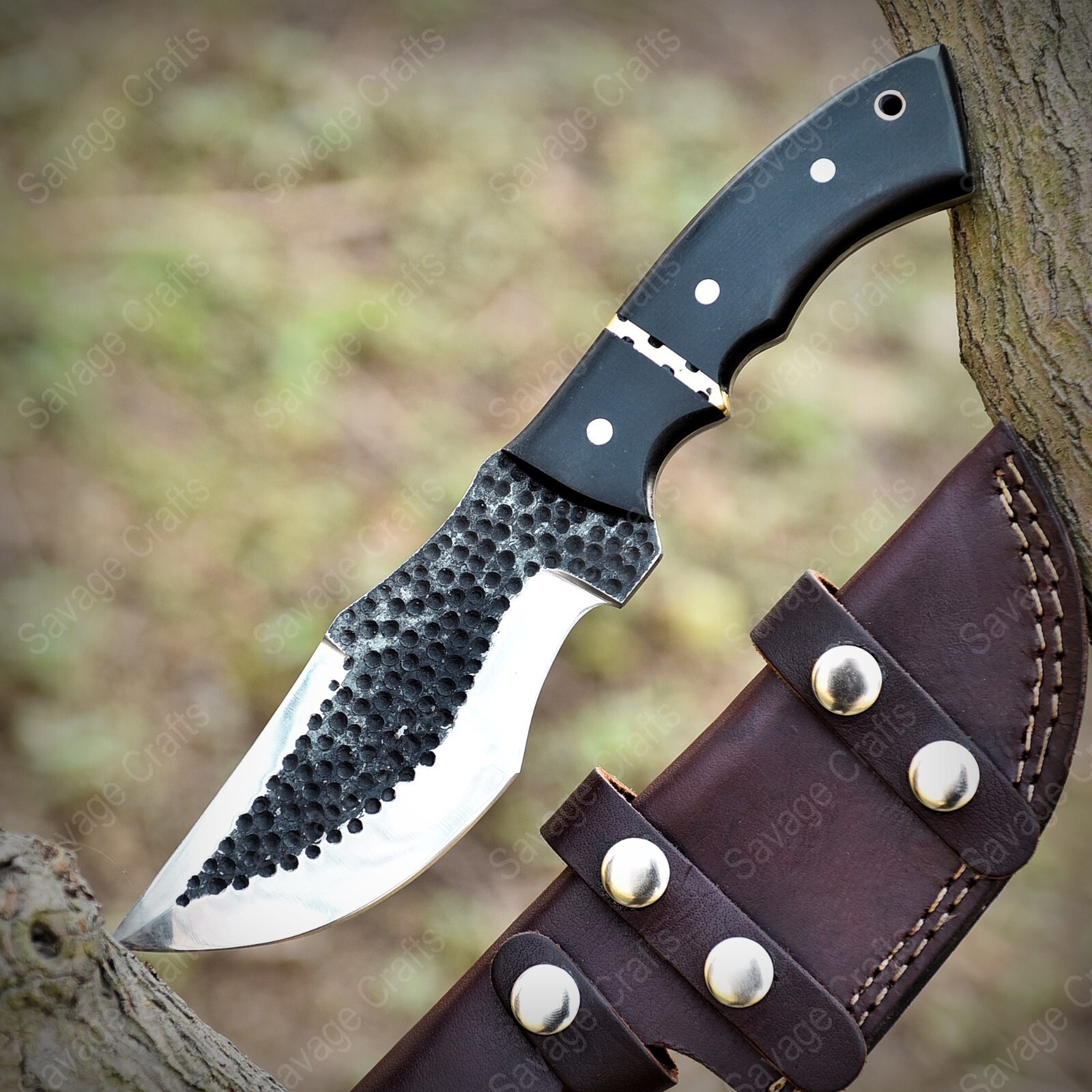11″ High-Carbon Steel Outdoor tracker Knife – Micarta Handle