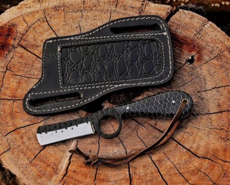 7.5″ High-Carbon Steel Bull Cutter Knife – Resin Handle