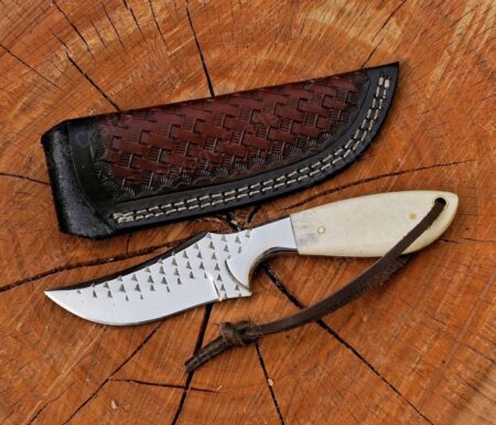 7″ High-Carbon Steel Cowboy Knife – Bone Handle