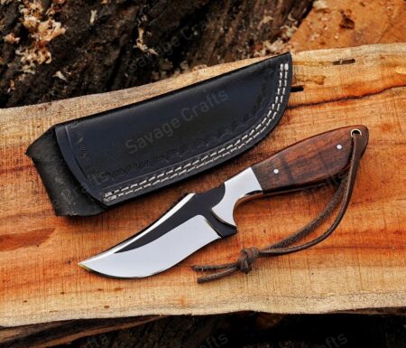 7″ High-Carbon Steel Cowboy Knife – Wood Handle