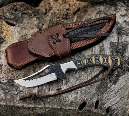 7.5″ High-Carbon Steel Cowboy Knife – Micarta Handle