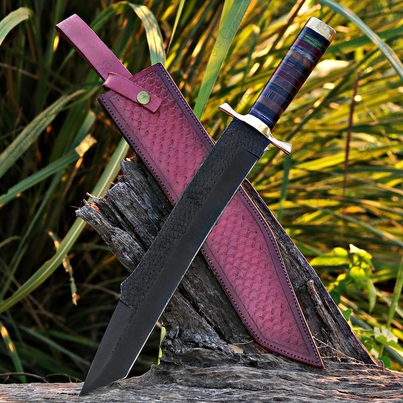 19″ Black Oxide Steel Machete – Wood Handle