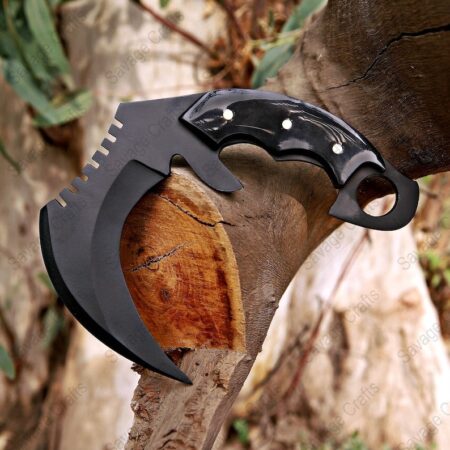 9″ Black Oxide Karambit Knife – Resin Handle