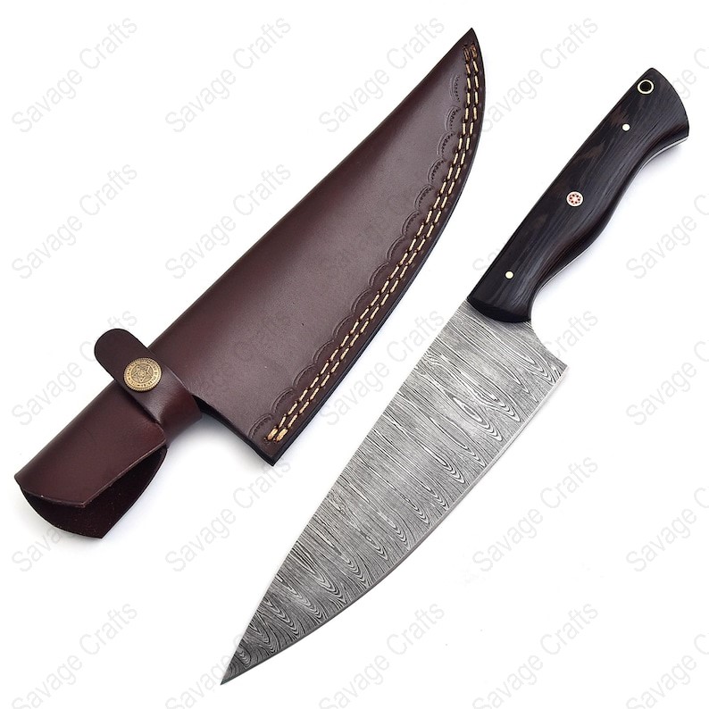 12″ Damascus Steel Chef Knife – Wenge Wood handle