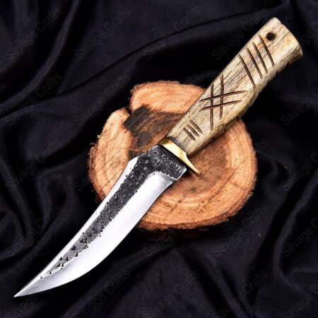 10.5″ Carbon Steel Hunting Knife – Wood Handle