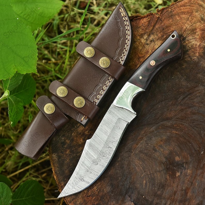 11″ Damascus Steel Hunting Knife – Micarta Handle