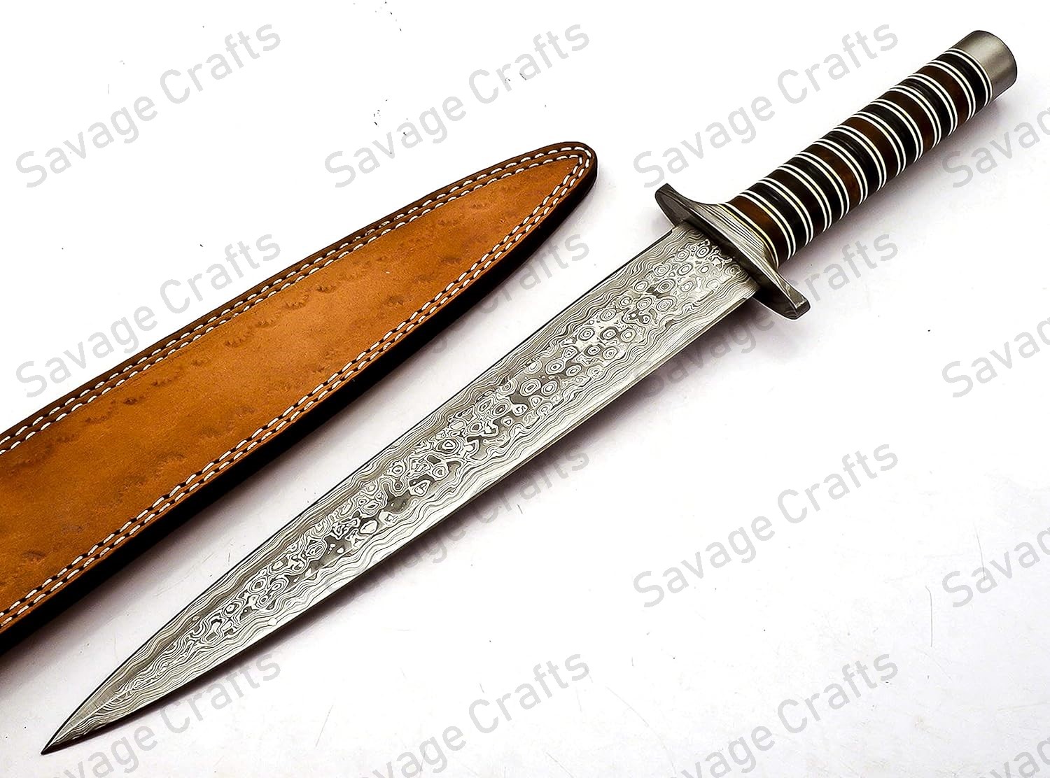 18″ Carbon Steel Dagger – Wood Handle