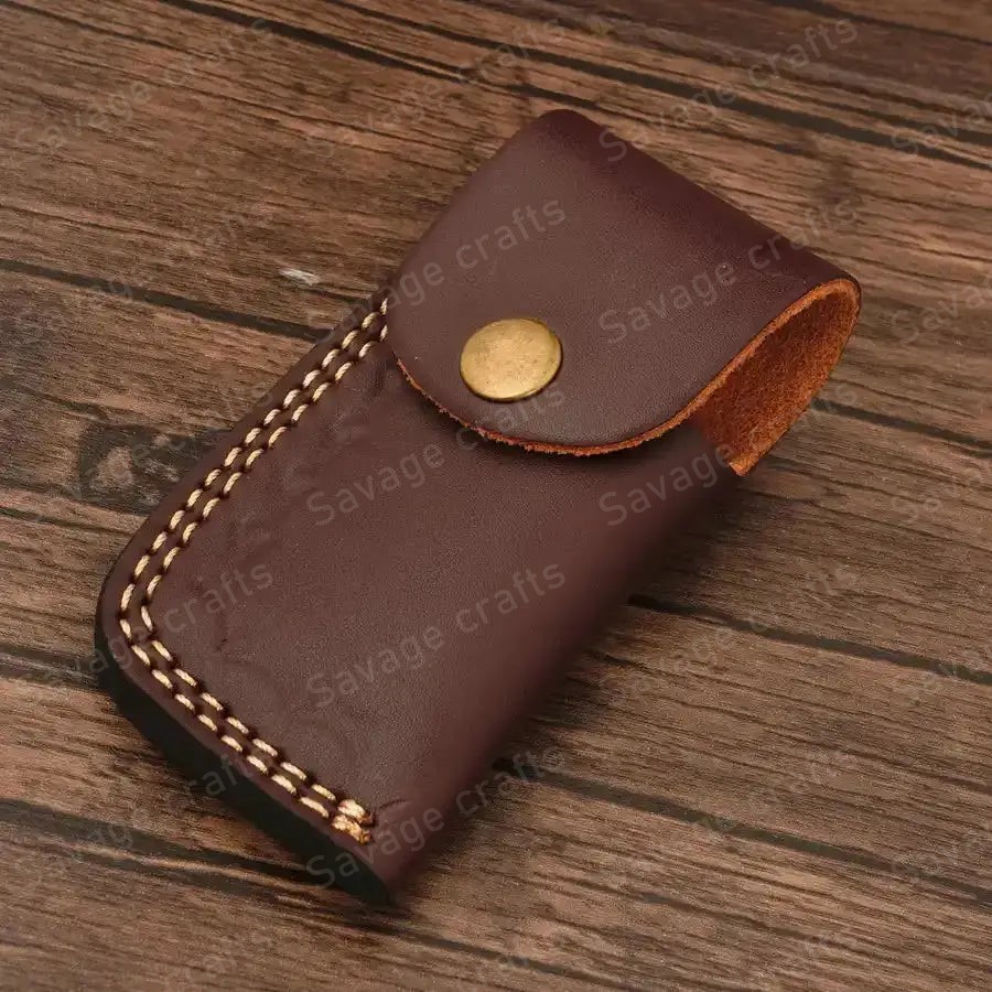 7.25″ Handmade Damascus Steel Folding/Pocket Knife – Bone Handle - Image 6