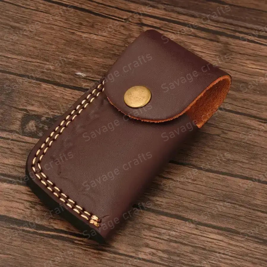 7.5″ Handmade Damascus Steel Folding/Pocket Knife – Horn Handle - Image 7