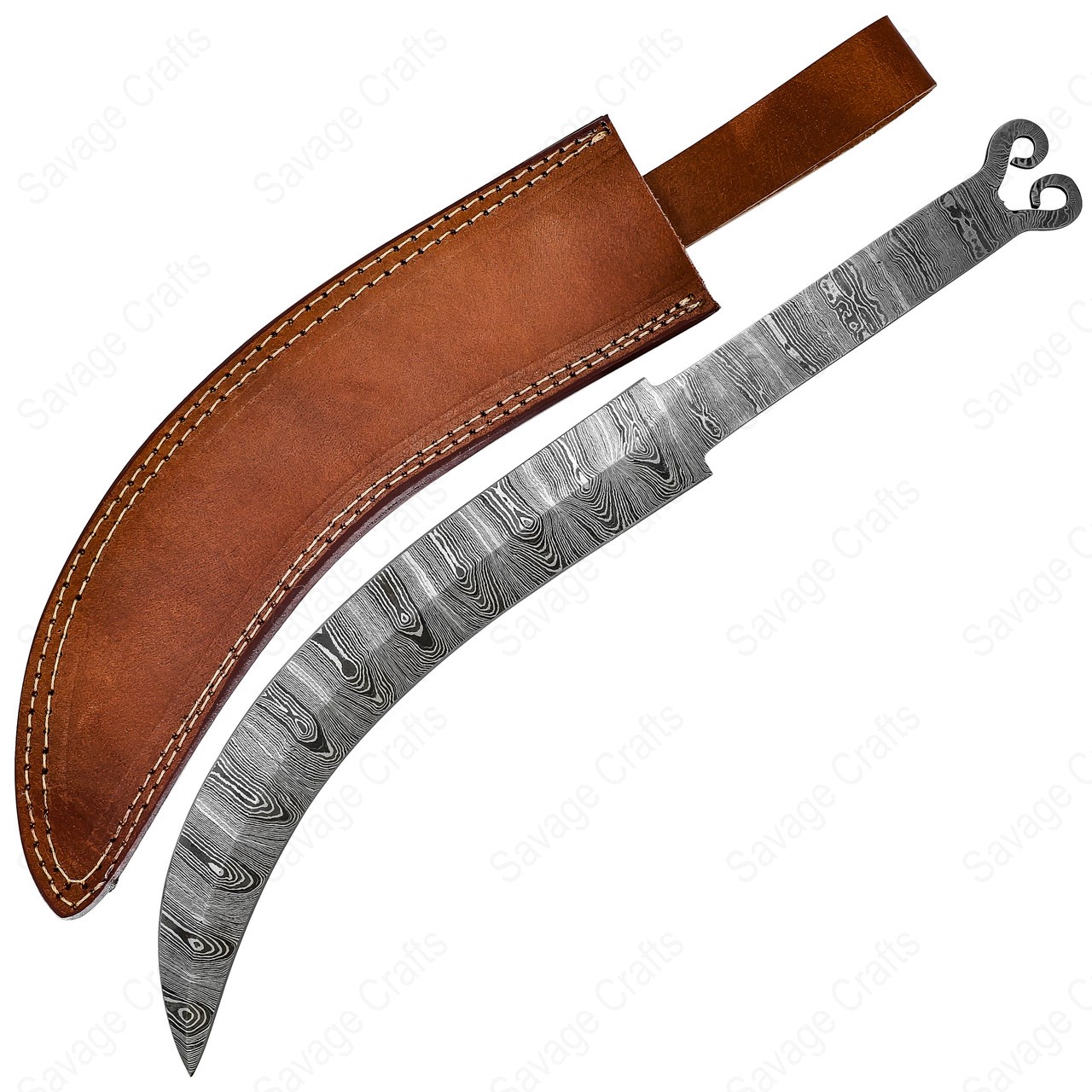 Full Tang Damascus Steel Knife Blank