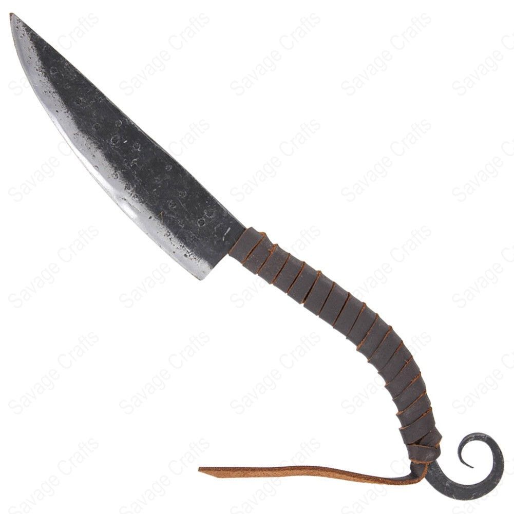 Full Tang Iron Forged Carbon Steel Twisted Celtic Knife