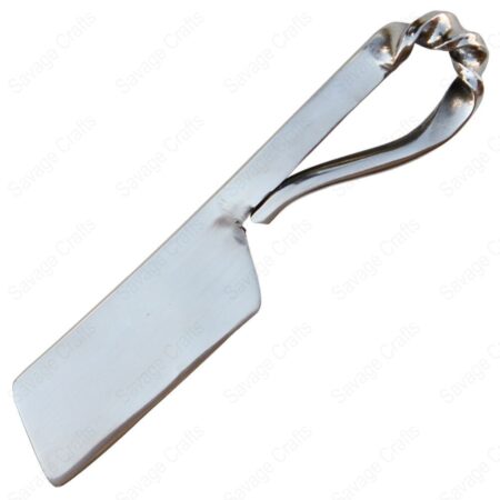 Full Tang Iron Forged Carbon Steel Twisted Medieval Cheese Knife