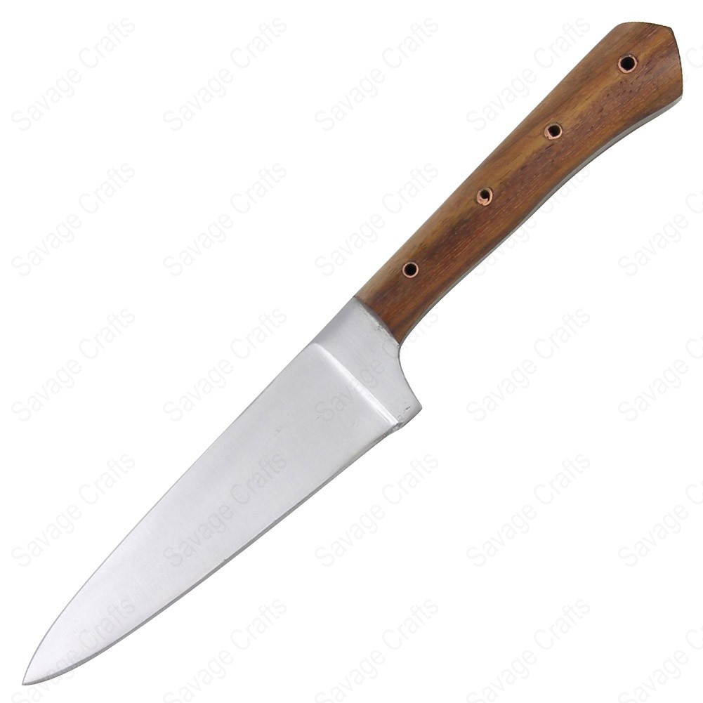 Full Tang Stainless Steel Medieval Kitchen Knife – Wood Handle