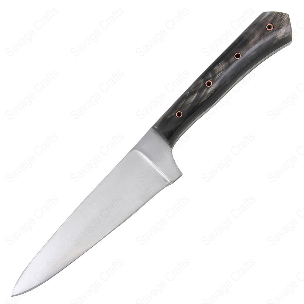 Full Tang Stainless Steel Medieval Kitchen Knife – Horn Handle