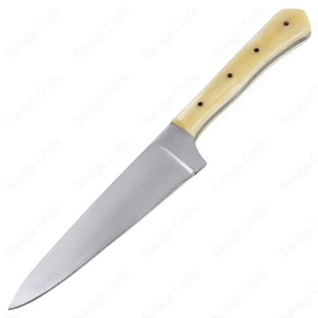 Full Tang Stainless Steel Medieval Kitchen Knife – Bone Handle